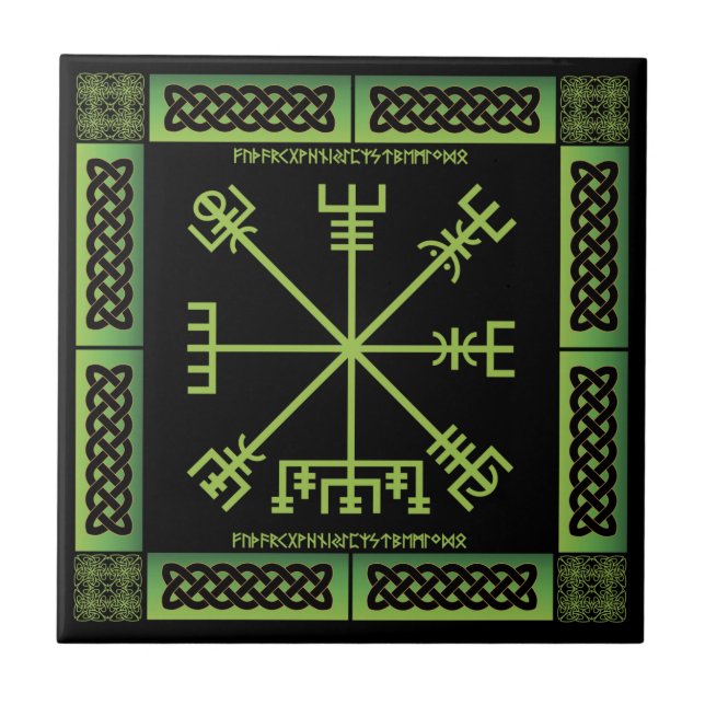 Carreau Carrelage céramique Vegvisir celtique (Devant)