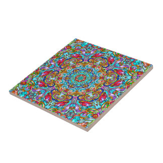 Carreau CARRELAGE CÉRAMIQUE vintage ITALIEN ORNAMENTAL