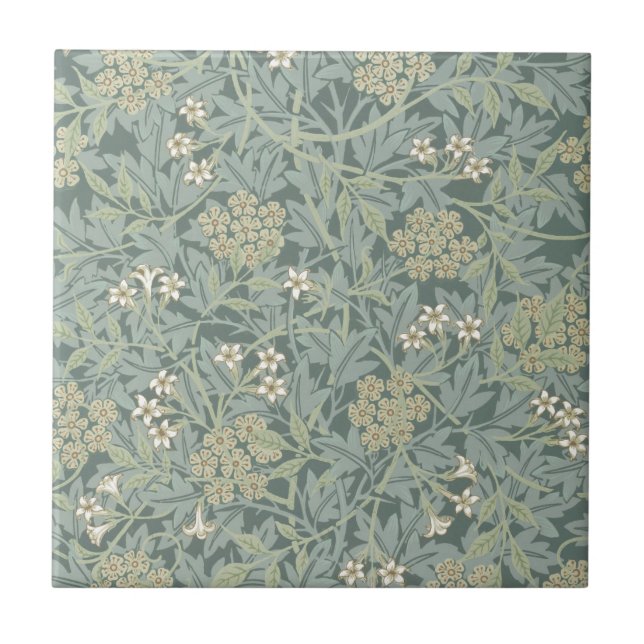 CARREAU CARRELAGE CÉRAMIQUE ; WILLIAM MORRIS : JASMINE (Devant)