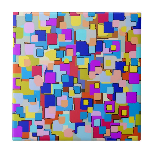 Carreau Carrelage d'apparence Delft Hollandais multicolore (Devant)