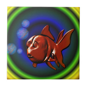 Carreau Carrelage d'art Abstrait de poisson rouge