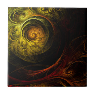 Carreau Carrelage d'art Abstrait floral Sunrise