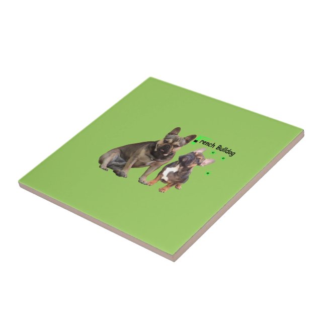 Carreau Carrelage de bulldogs français (Côté)