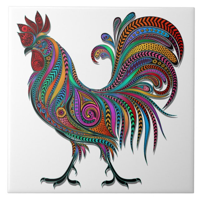 Carreau Carrelage de coq resplendissant (Devant)