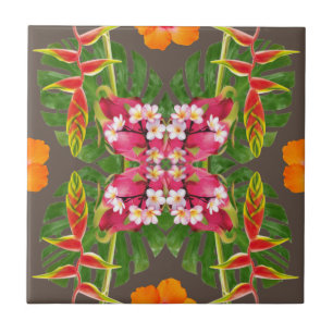 Carreau carrelage de courtepointe contemporain tropical ha