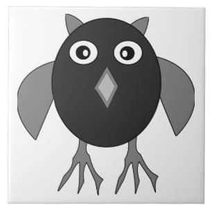 Carreau Carrelage de hibou d'Halloween déplaisant
