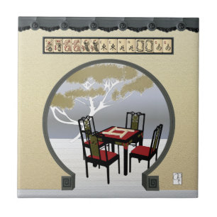 Carreau Carrelage de jardin Mah Jongg