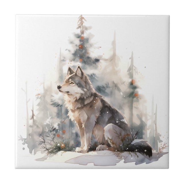 Carreau Carrelage de loup d'hiver (Devant)
