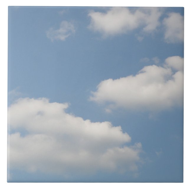 Carreau Carrelage de nuages de Cumulus Fluffés (Devant)