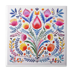 Carreau Carrelage de style Talavera Floral Mexicain