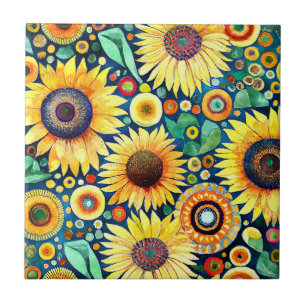 Carreau Carrelage de tournesols funky
