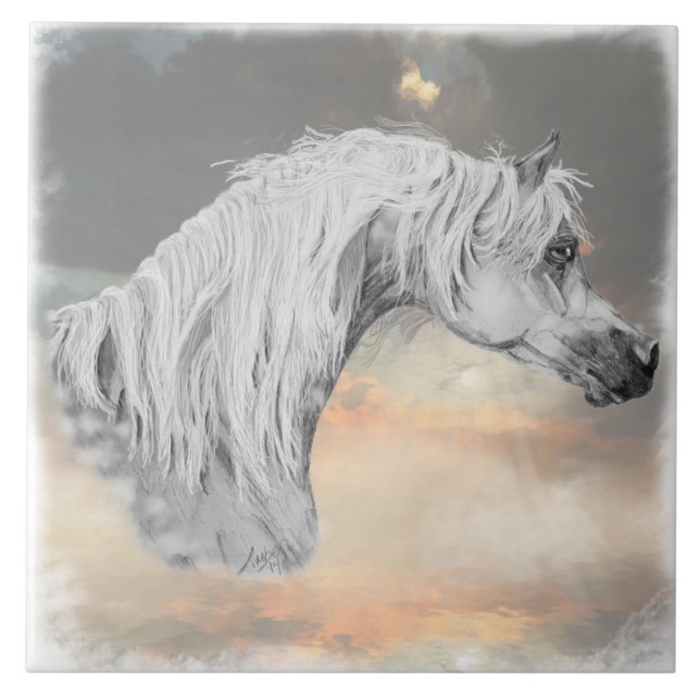 Carreau Carrelage décoratif Arabe Horse (Devant)