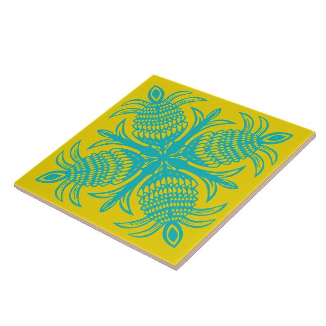 Carreau carrelage décoratif en céramique de style hawaïen (Côté)