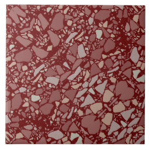Carreau Carrelage d'effet Terrazzo Burgundy moderne