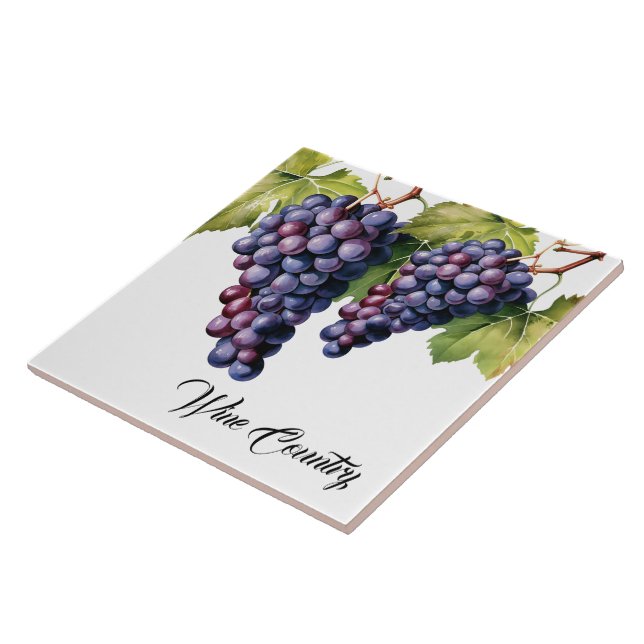 Carreau Carrelage d'impression de raisins de campagne (Côté)
