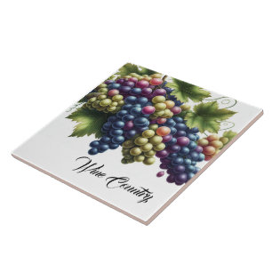 Carreau Carrelage d'impression de raisins de campagne