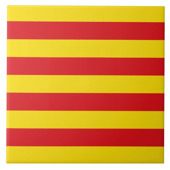 Carreau Carrelage Drapeau Catalogne (Devant)