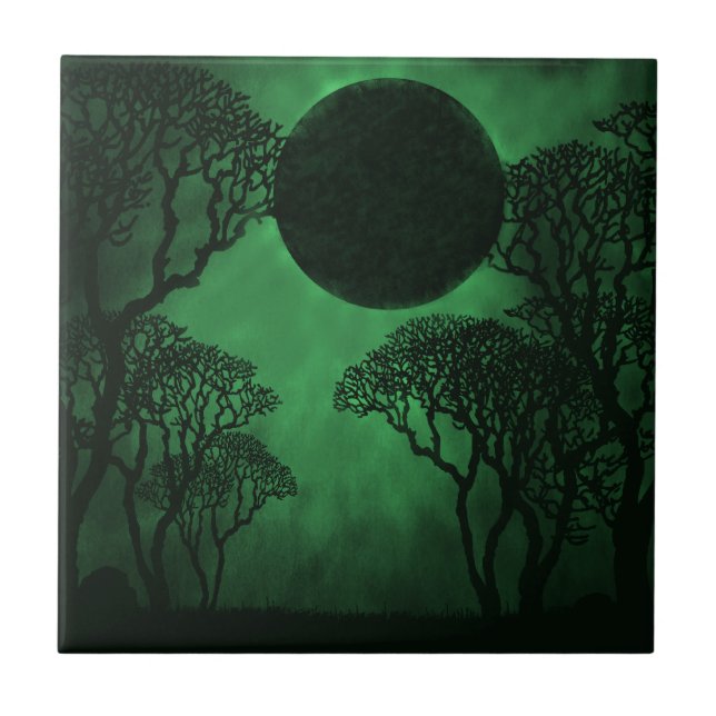 Carreau Carrelage Eclipse Forêt Sombre, Vert (Devant)