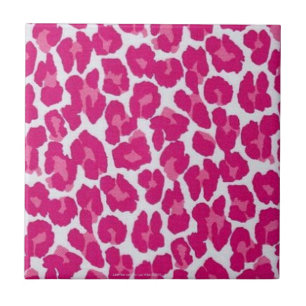 Carreau Carrelage Empreinte de léopard rose Rockabilly les