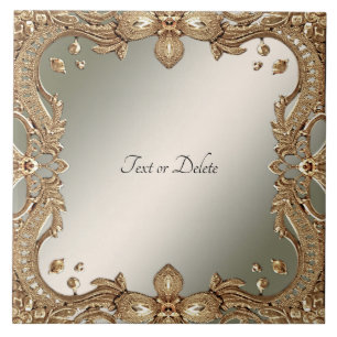 Carreau Carrelage en céramique à cadre doré