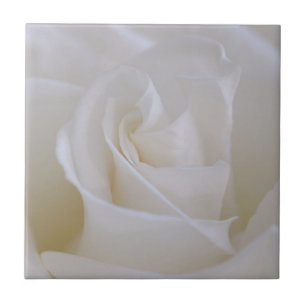 Carreau Carrelage en céramique à la rose blanche