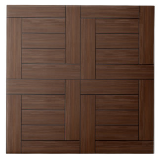 Carreau Carrelage en céramique à motif parquet marron