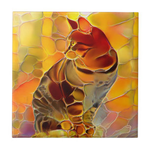 Carreau Carrelage en céramique Abstrait Tiger Cat