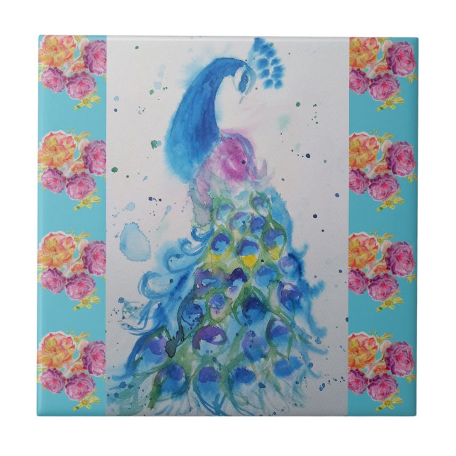 Carreau Carrelage en céramique Aqua de Peacock Blue Bird (Devant)