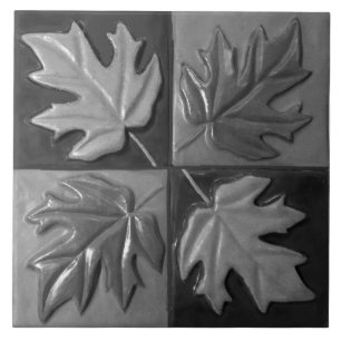 Carreau Carrelage en céramique argent avec quatre feuilles