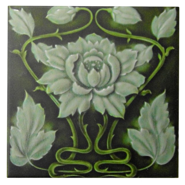 Carreau Carrelage en céramique - Art Nouveau Artichoke (Devant)