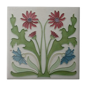 Carreau Carrelage en céramique - Art Nouveau Carrelage ble