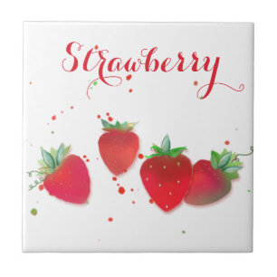 Carreau Carrelage en céramique aux fraises, petit (4,25 po