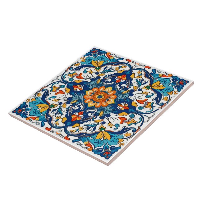 Carreau Carrelage en céramique Azulejo portugais. (Côté)