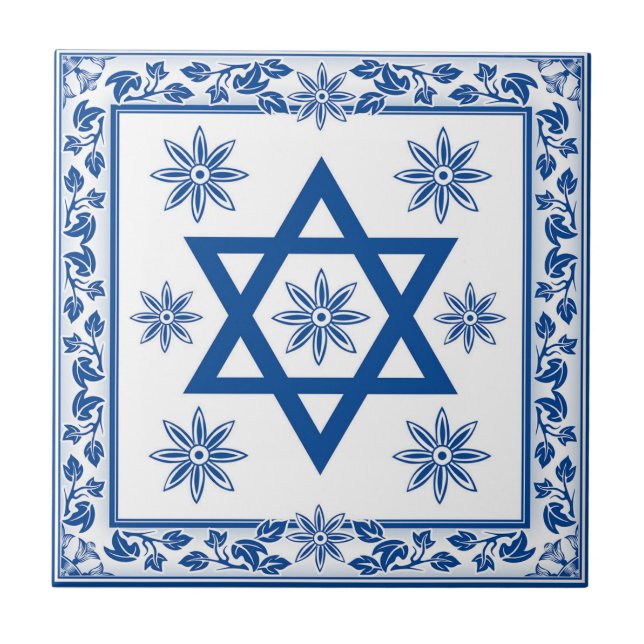 Carreau Carrelage en céramique, Azulejo, portugais et juif (Devant)