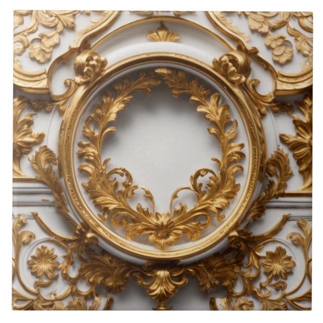 Carreau Carrelage en céramique baroque luxueux (Devant)