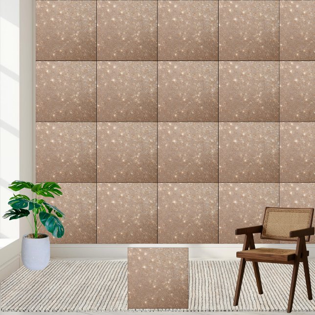 Carreau Carrelage en céramique beige foncé (Rough Beige Glitter Ceramic Tile)