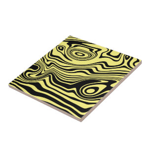 Carreau Carrelage en céramique Black Yellow Waves - Choisi