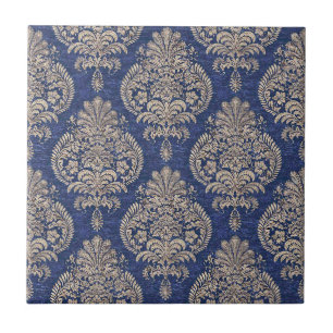 Carreau Carrelage en céramique Bleu & Blanc Motif orné