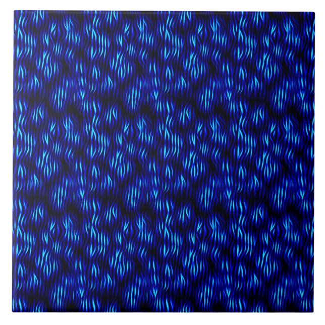 Carreau Carrelage en céramique bleu chatoyant 6" X 6" (Devant)
