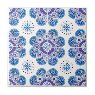 Carreau Carrelage en céramique Bleu et pourpre