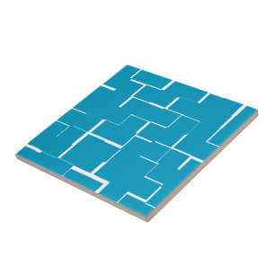 Carreau Carrelage en céramique bleue, petit (4,25 po x 4,2