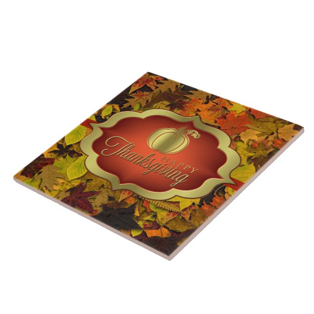 Carreau Carrelage en céramique - Bon thanksgiving automnal (Côté)
