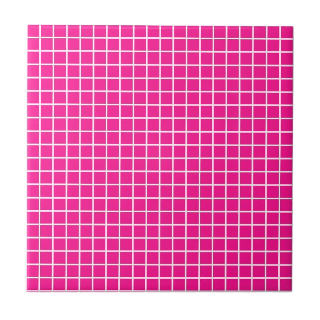 Carreau Carrelage en céramique Carré rose (Devant)