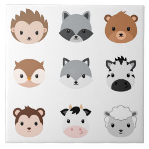 Carreau Carrelage en céramique - Chefs d'animaux 2