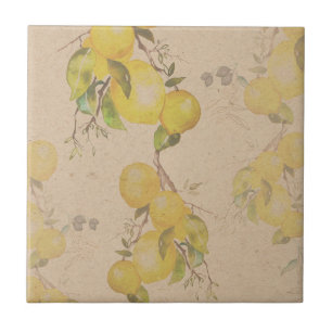 Carreau Carrelage en céramique citron et olive