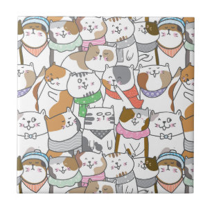 Carreau Carrelage en céramique Cute Cats
