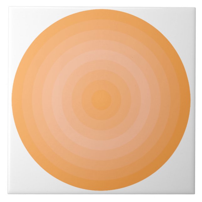 Carreau Carrelage en céramique de cercles orange flou (Devant)
