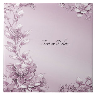 Carreau Carrelage en céramique de feuillage rose