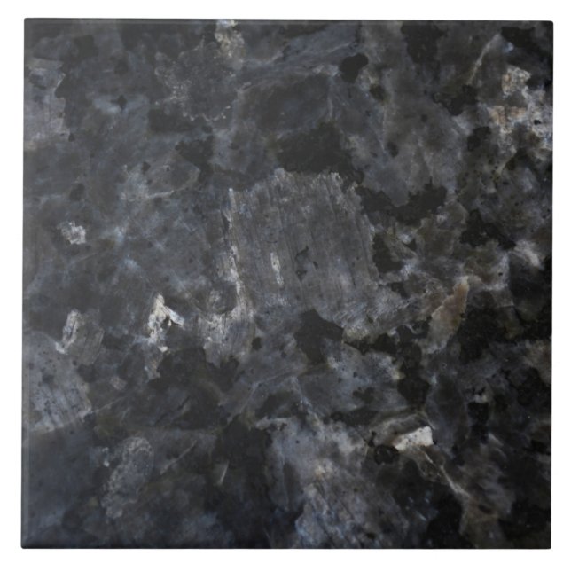 Carreau Carrelage en céramique de Granit Noir Faux (Devant)