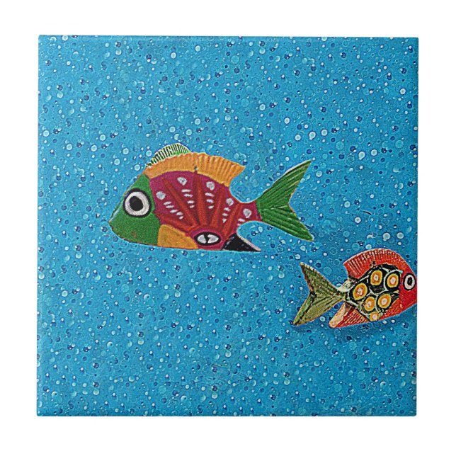 Carreau Carrelage en céramique de poisson tropical (Devant)